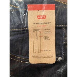 Levi's 311 Shaping Skinny Jeans Dark Wash Mid Rise Stretch Size 28x30
